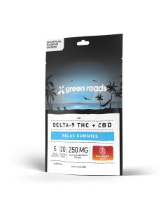 Green Roads - Delta-9 THC Relax Gummies - Raspberry Haze - (10ct) 250mg