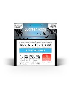 Green Roads - Delta-9 THC Double Strength Relax Gummies - Strawberry Sunset - (30ct) 900mg