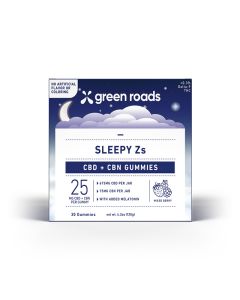 Green Roads - CBD + CBN Sleepy Zs Gummies - Blackberry - (30ct) 750mg