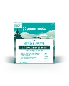 Green Roads - CBD + Ashwagandha Stress Aways Gummies - Mixed Berry - (30ct) 750mg